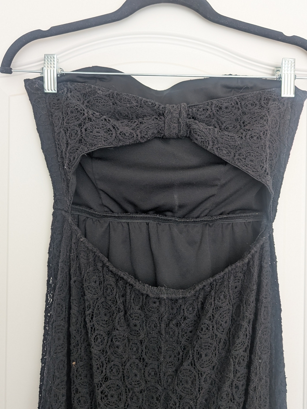 Strapless Black Lace Women's Dress